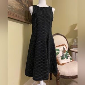 Armani Collezioni Black Midi Dress with White Dots